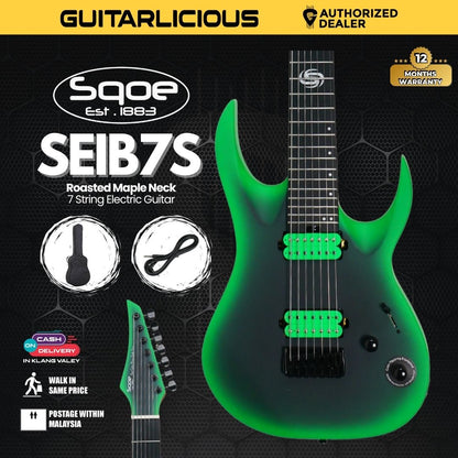 SQOE SEIB7S 7 String with Roasted Maple Neck Electric Guitar ( Humbucker / SEIB7S / SEIB - 7S)