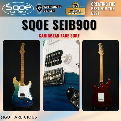 SQOE SEIB900 HSS Roasted Maple Series Electric Guitar with Tremolo ( SEIB / SEIB-900 )