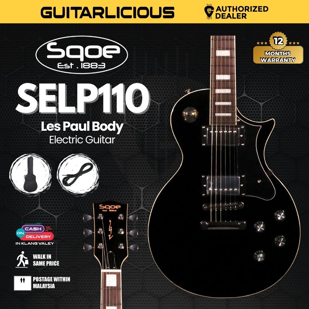 SQOE SELP110 Les Paul Body HH Electric Guitar Rosewood Fretboard (SELP-110/SELP110 / LP )