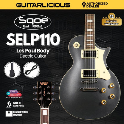 SQOE SELP110 Les Paul Body HH Electric Guitar Rosewood Fretboard (SELP-110/SELP110 / LP )