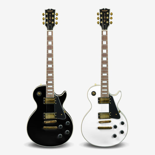 SQOE SELP300 Custom Les Paul HH Electric Guitar with Rosewood Fretboard with SQOE HARD CASE ( SELP-300 / SELP 300 )