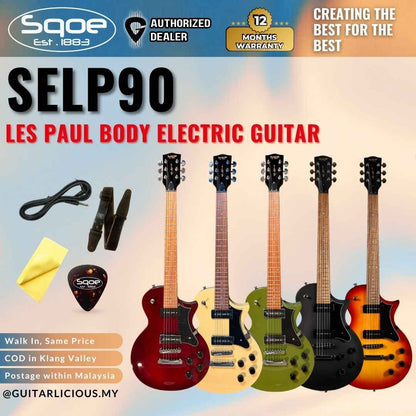 SQOE SELP90 Les Paul Body Electric Guitar (SELP-90/SELP90)