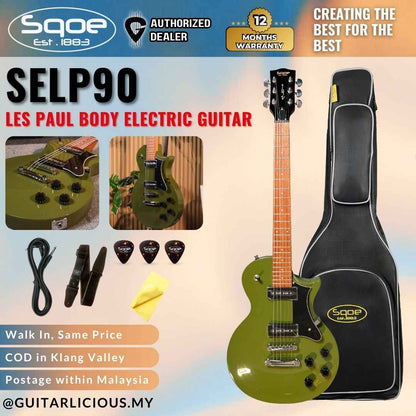 SQOE SELP90 Les Paul Body Electric Guitar (SELP-90/SELP90)