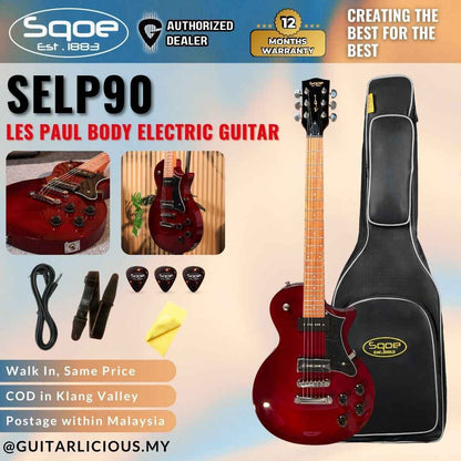 SQOE SELP90 Les Paul Body Electric Guitar (SELP-90/SELP90)