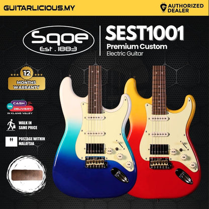 SQOE SEST1001 Custom Series HSS Electric Guitar with Hardcase ( SEST / SEST-1001 / ST 1001 )