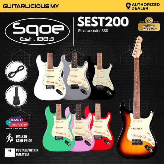 SQOE SEST200 Stratocaster Body SSS Vintage Electric Guitar ( SEST / SEST-200 / ST / ST-200 )