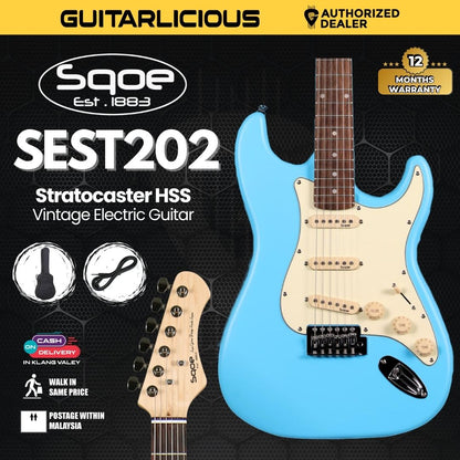 SQOE SEST202 Stratocaster Body SSS Electric Guitar , Rosewood Fretboard ( SEST / SEST-202 / ST 202 )