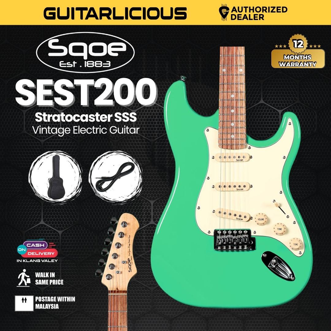 SQOE SEST200 Stratocaster Body SSS Vintage Electric Guitar ( SEST / SEST-200 / ST / ST-200 )