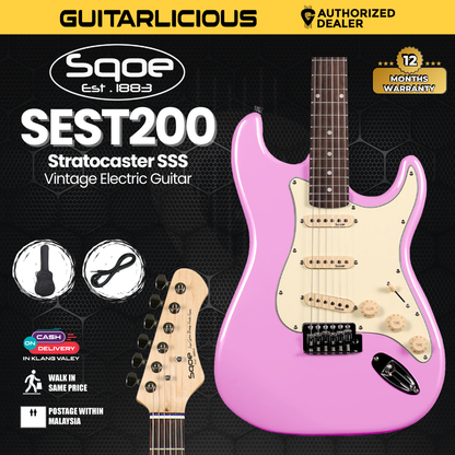 SQOE SEST200 Stratocaster Body SSS Vintage Electric Guitar ( SEST / SEST-200 / ST / ST-200 )