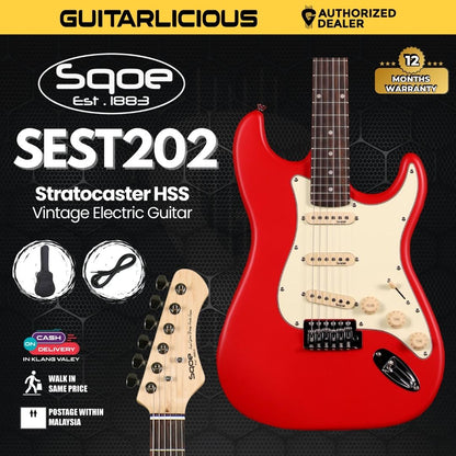 SQOE SEST202 Stratocaster Body SSS Electric Guitar , Rosewood Fretboard ( SEST / SEST-202 / ST 202 )