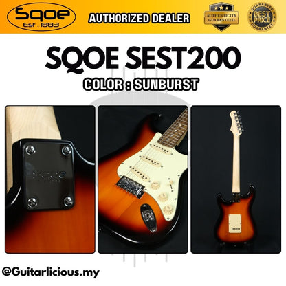 SQOE SEST200 Stratocaster Body SSS Vintage Electric Guitar ( SEST / SEST-200 / ST / ST-200 )