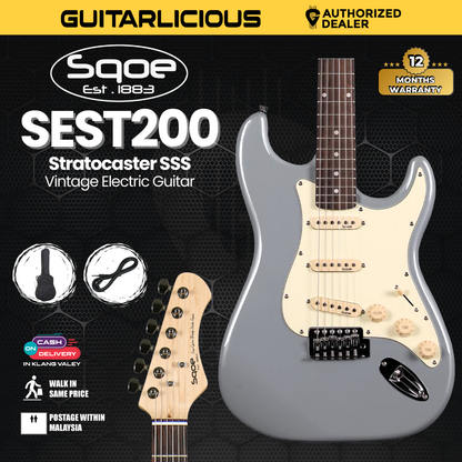 SQOE SEST200 Stratocaster Body SSS Vintage Electric Guitar ( SEST / SEST-200 / ST / ST-200 )