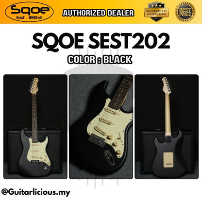 SQOE SEST202 Stratocaster Body SSS Electric Guitar , Rosewood Fretboard ( SEST / SEST-202 / ST 202 )