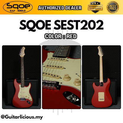 SQOE SEST202 Stratocaster Body SSS Electric Guitar , Rosewood Fretboard ( SEST / SEST-202 / ST 202 )