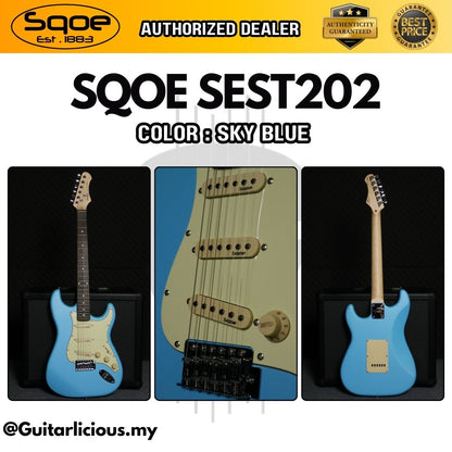 SQOE SEST202 Stratocaster Body SSS Electric Guitar , Rosewood Fretboard ( SEST / SEST-202 / ST 202 )