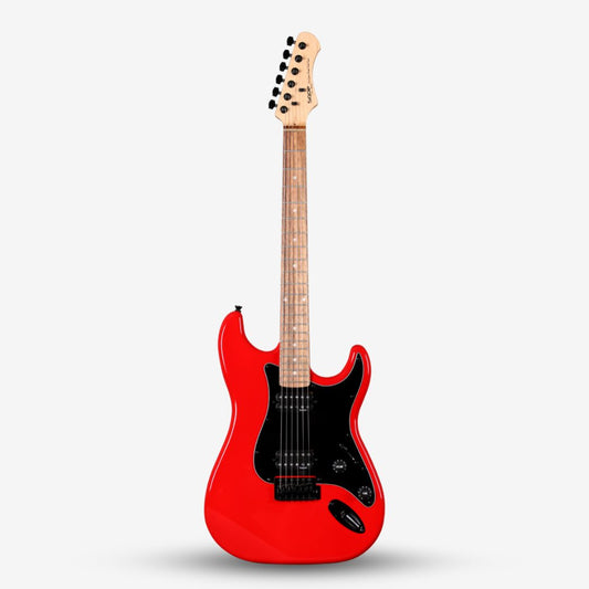 SQOE SEST210 Super Stratocaster Body HH Electric Guitar - Red (Showroom Unit)