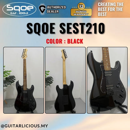 SQOE SEST210 Super Stratocaster Body HH Electric Guitar Rosewood Fretboard ( SEST / SEST-210 / ST )