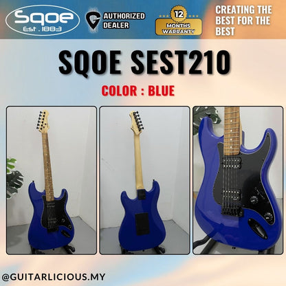 SQOE SEST210 Super Stratocaster Body HH Electric Guitar Rosewood Fretboard ( SEST / SEST-210 / ST )