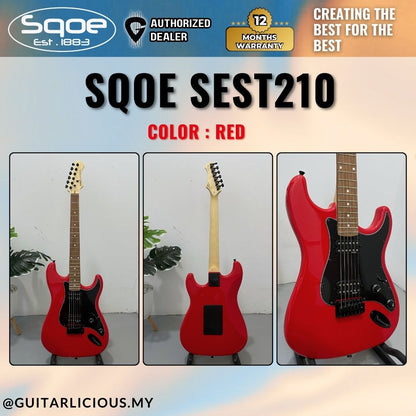 SQOE SEST210 Super Stratocaster Body HH Electric Guitar Rosewood Fretboard ( SEST / SEST-210 / ST )