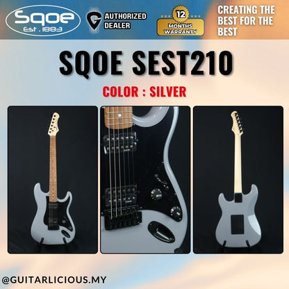 SQOE SEST210 Super Stratocaster Body HH Electric Guitar Rosewood Fretboard ( SEST / SEST-210 / ST )