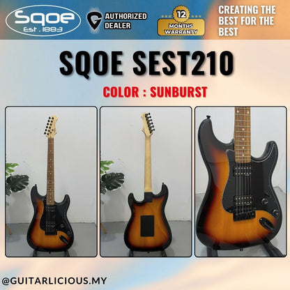 SQOE SEST210 Super Stratocaster Body HH Electric Guitar Rosewood Fretboard ( SEST / SEST-210 / ST )