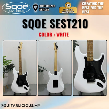 SQOE SEST210 Super Stratocaster Body HH Electric Guitar Rosewood Fretboard ( SEST / SEST-210 / ST )