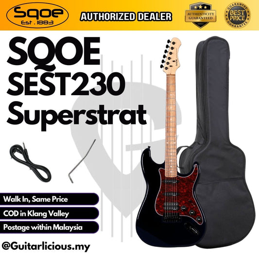 SQOE SEST230 Super Stratocaster Body HSS Electric Guitar Rosewood Fretboard ( SEST / SEST-230 / ST )