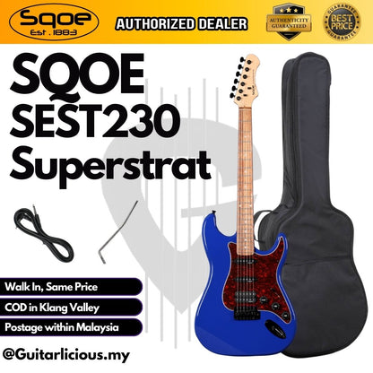 SQOE SEST230 Super Stratocaster Body HSS Electric Guitar Rosewood Fretboard ( SEST / SEST-230 / ST )