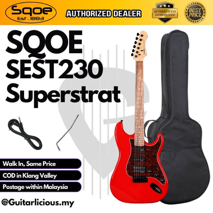 SQOE SEST230 Super Stratocaster Body HSS Electric Guitar Rosewood Fretboard ( SEST / SEST-230 / ST )
