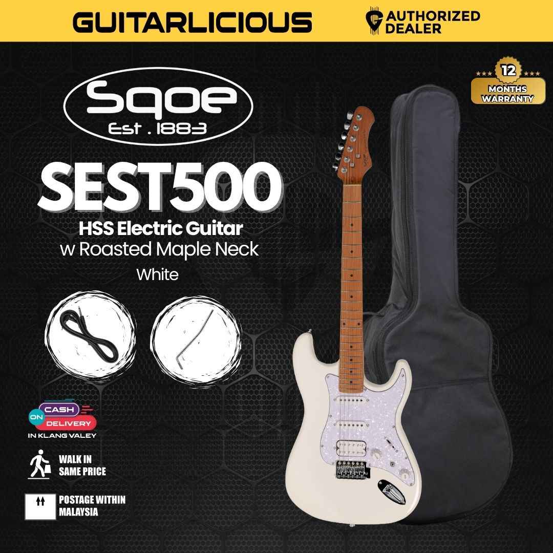 SQOE SEST500 HSS Electric Guitar w Roasted Maple Neck