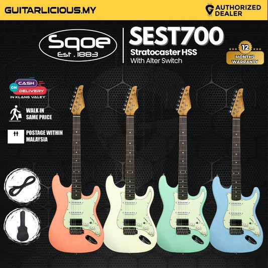 SQOE SEST700 Super Stratocaster HSS Electric Guitar with Alter Switch ( SEST / SEST-700 / ST 700 )