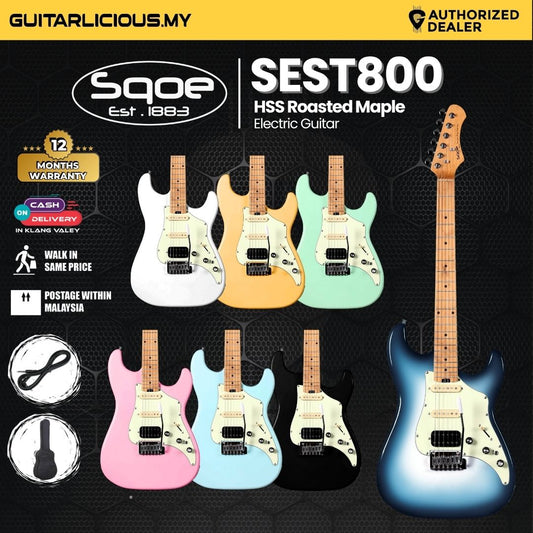 SQOE SEST800 HSS Roasted Maple Series Electric Guitar ( SEST / SEST-800 / ST 800 )