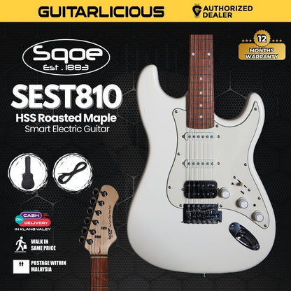 SQOE SEST810 HSS Roasted Maple Smart Electric Guitar