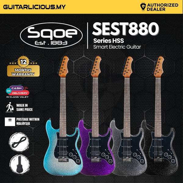 SQOE SEST880 HSS Roasted Maple Smart Electric Guitar ( SEST / SEST-880 / ST 880 ) - (Website Clearance)