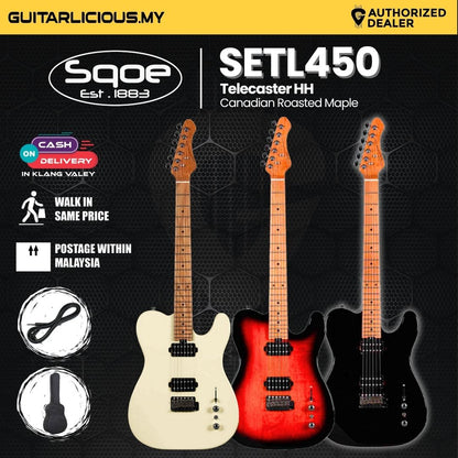 SQOE SETL450 HH Canadian Roasted Maple Fretboard Telecaster with Tremolo Electric Guitar ( SETL / SETL-450 / SETL 450 )