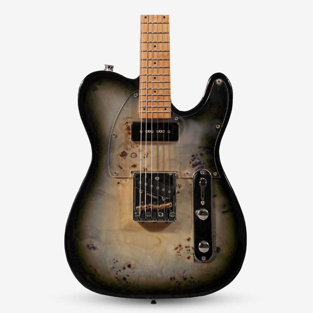 SQOE SETL550 Burl Mahogany with Roasted Maple Fretboard