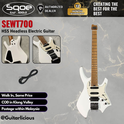 SQOE SEWT700 HSS Headless Electric Guitar
