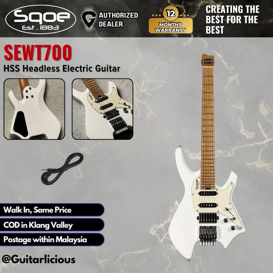 SQOE SEWT700 HSS Headless Electric Guitar