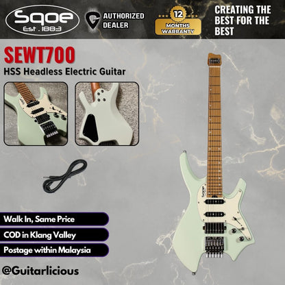 SQOE SEWT700 HSS Headless Electric Guitar