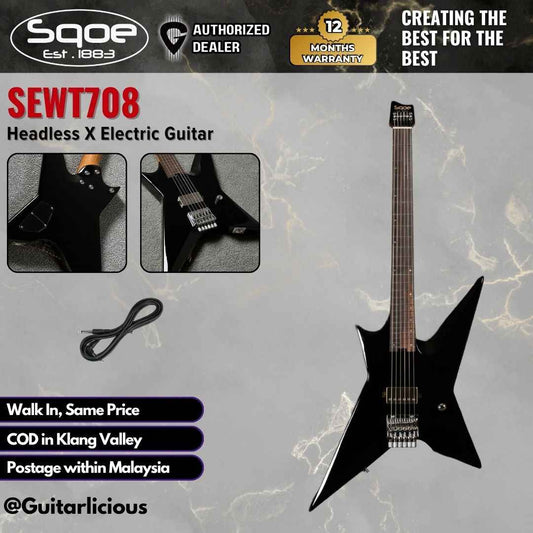 SQOE SEWT708 Headless X Electric Guitar