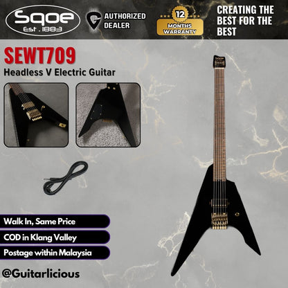 SQOE SEWT709 Headless V Electric Guitar