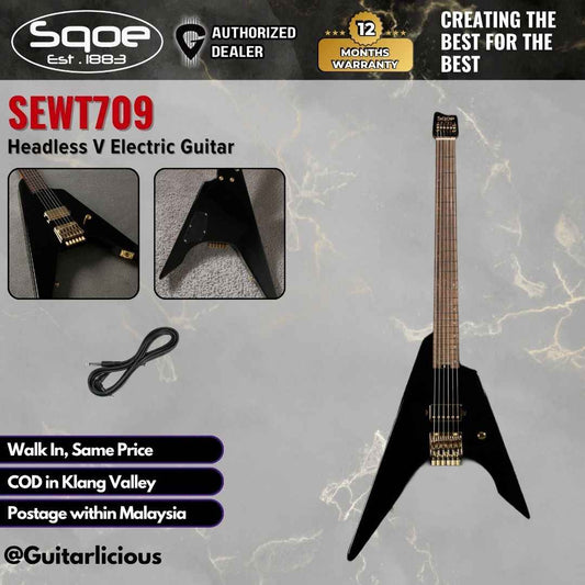 SQOE SEWT709 Headless V Electric Guitar
