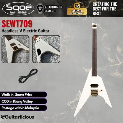 SQOE SEWT709 Headless V Electric Guitar