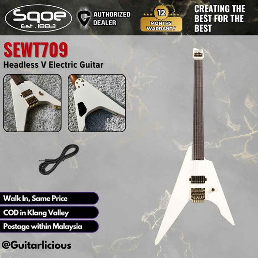 SQOE SEWT709 Headless V Electric Guitar