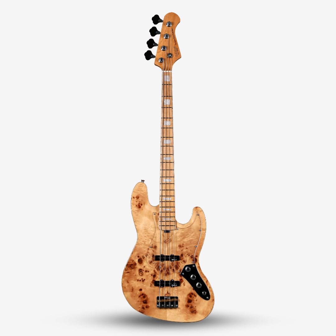 SQOE SJB700 Roasted Maple Series 4 string Jazz Bass Guitar / SJB