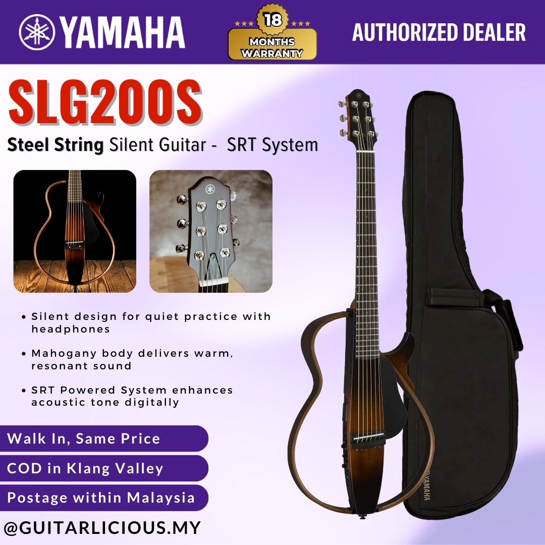 Yamaha SLG200S Steel String Mahogany Body Silent Guitar with