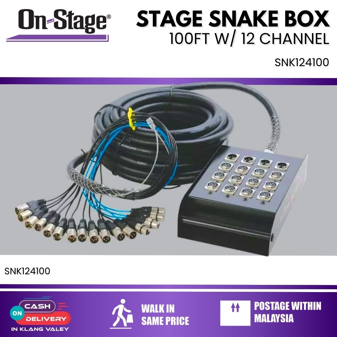 Temporary Snake Box On-Stage SNK124100 Stage Snake Box 100ft w/ 12 Channel – GUITARLICIOUS
