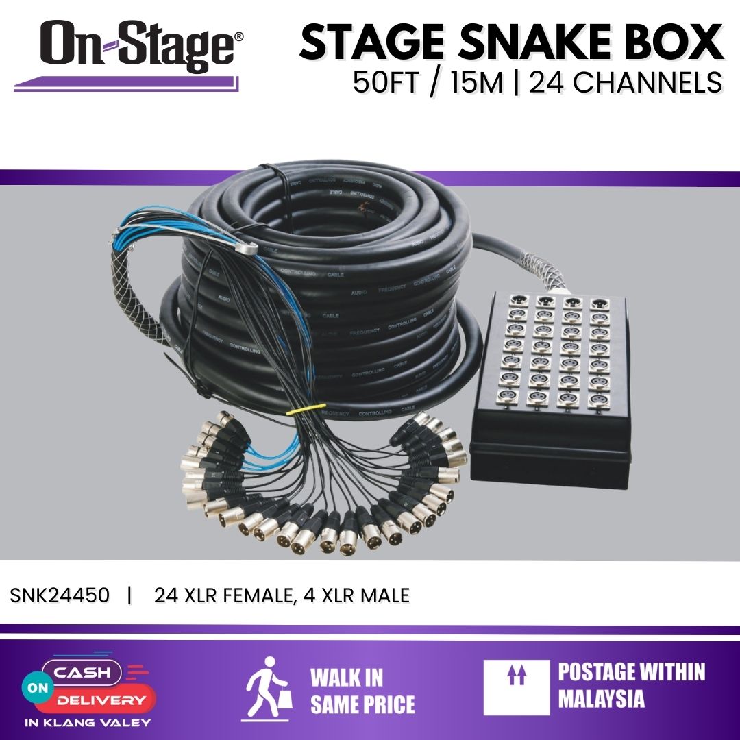 ⚠️ PRODUCT NAME > 70 On Stage SNK24450 Snake Cable | 50ft / 15m | 24 ...