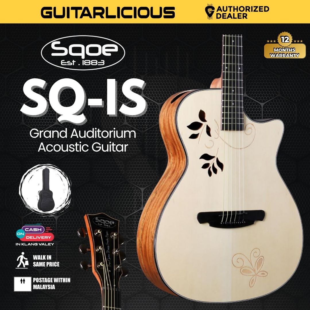 SQOE SQ-I / SQ-IS 40 inch Grand Auditorium Acoustic Guitar