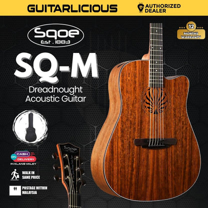 SQOE SQ-M 41 inch Dreadnought Acoustic Guitar ( SQOE/ SQ M / SQ-M )